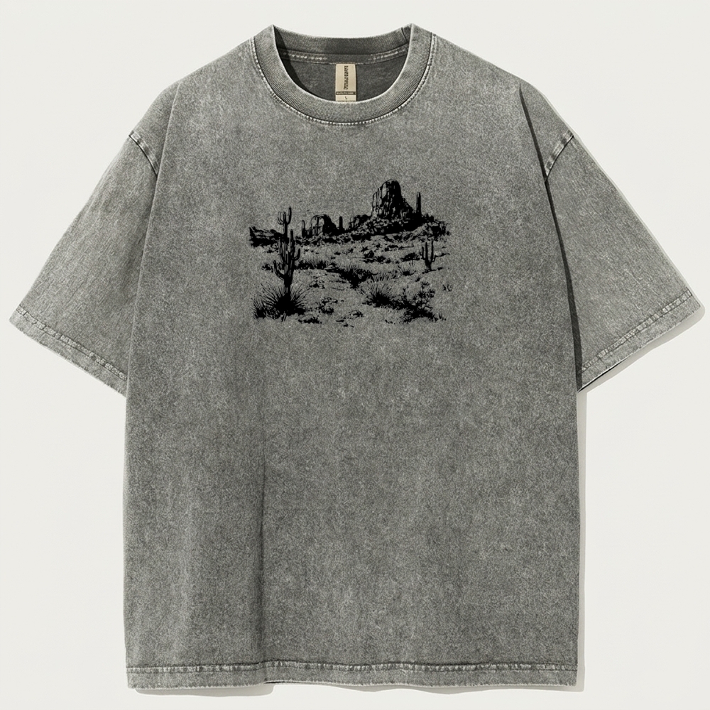 Western Vintage Organic Cotton Hiking Tee-HikeVista