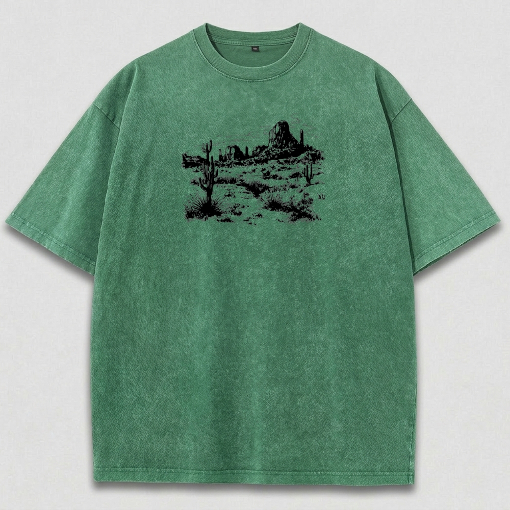 Western Vintage Organic Cotton Hiking Tee-HikeVista