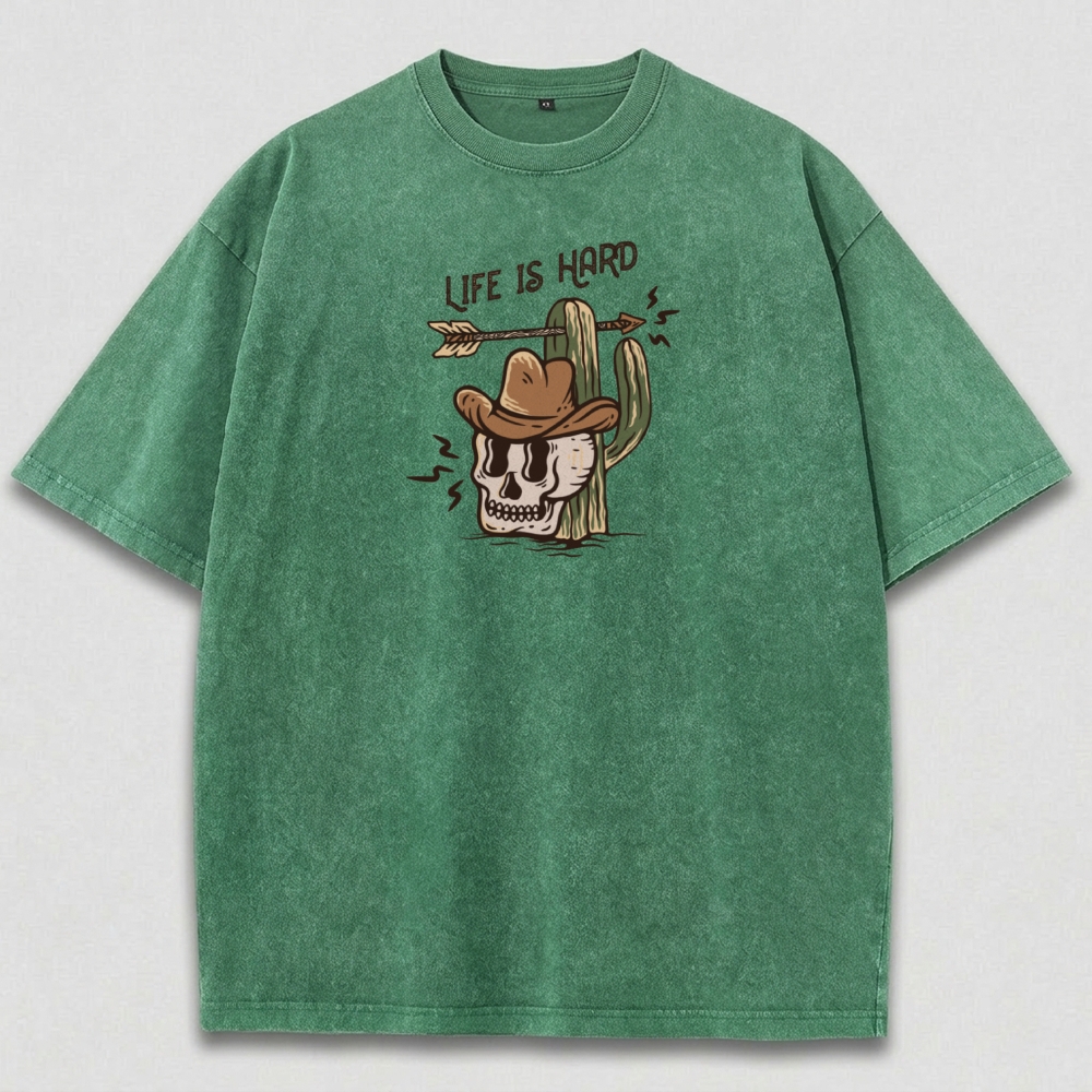 Life Is Hard Vintage Organic Cotton Hiking Tee-HikeVista