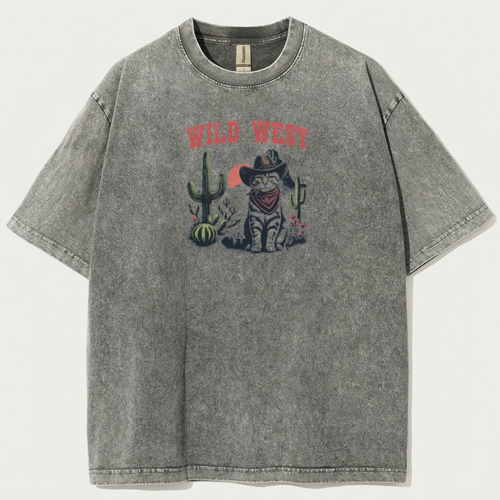 Wild West Vintage Organic Cotton Cat Tee-HikeVista