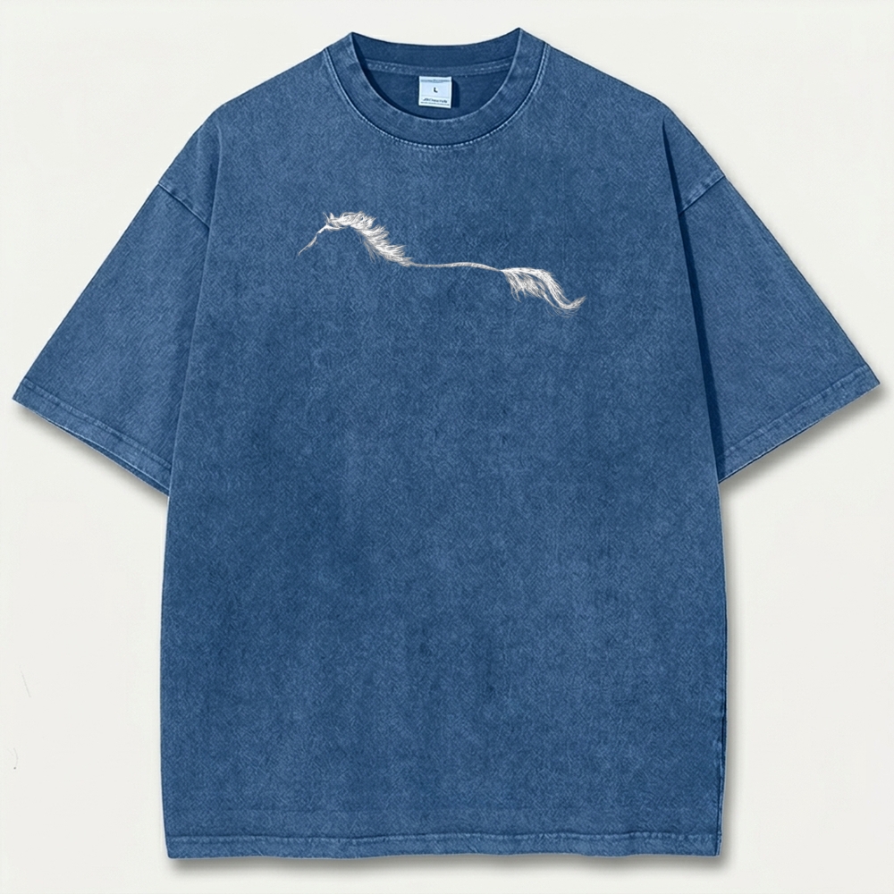 Western Horse Vintage Organic Cotton Hiking Tee-HikeVista
