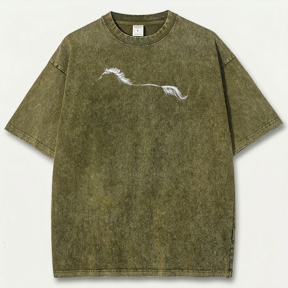 Western Horse Vintage Organic Cotton Hiking Tee-HikeVista