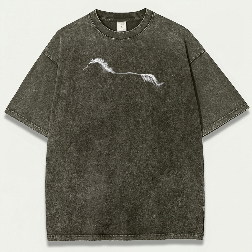 Western Horse Vintage Organic Cotton Hiking Tee-HikeVista