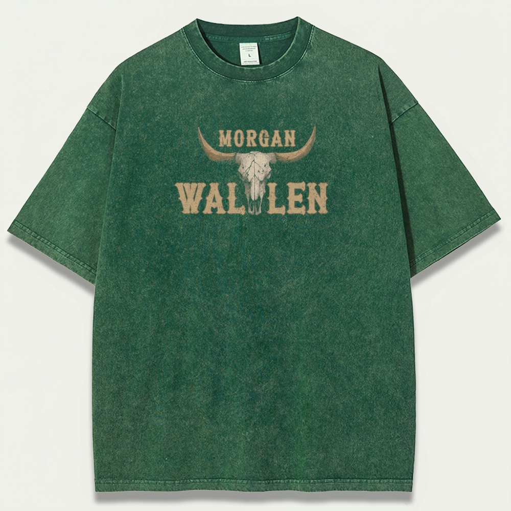 Morgan Wallen Bull Skull Vintage Organic Cotton Trail Tee-HikeVista