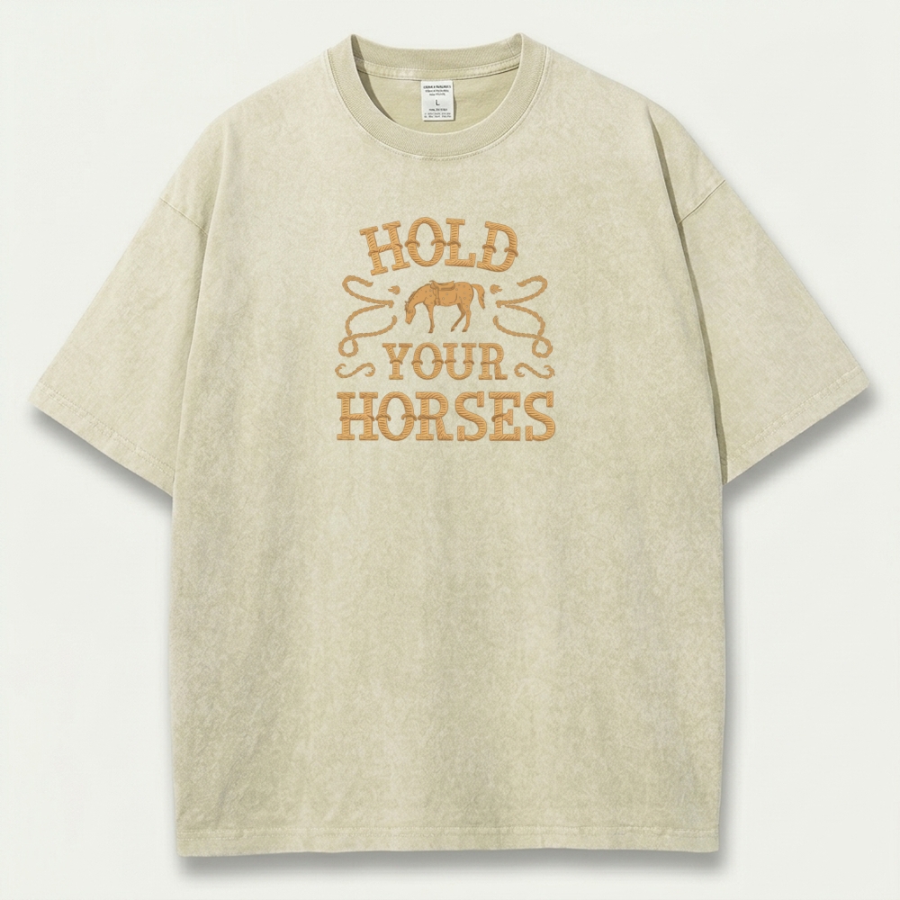 Hold Your Horses Vintage Organic Cotton Hiking Tee-HikeVista