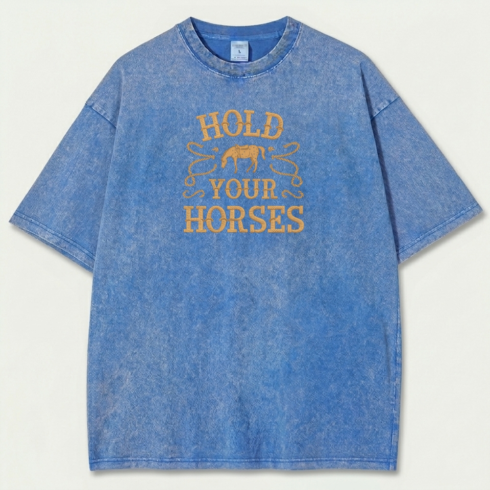 Hold Your Horses Vintage Organic Cotton Hiking Tee-HikeVista