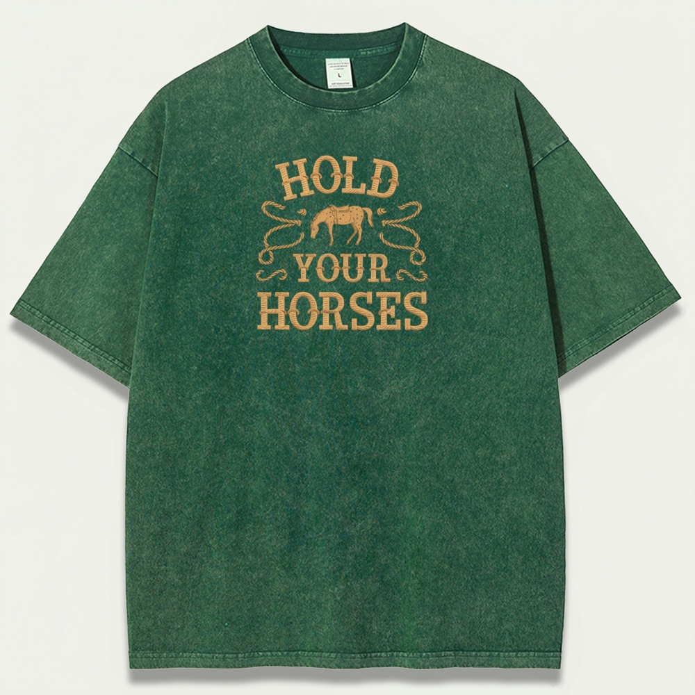 Hold Your Horses Vintage Organic Cotton Hiking Tee-HikeVista