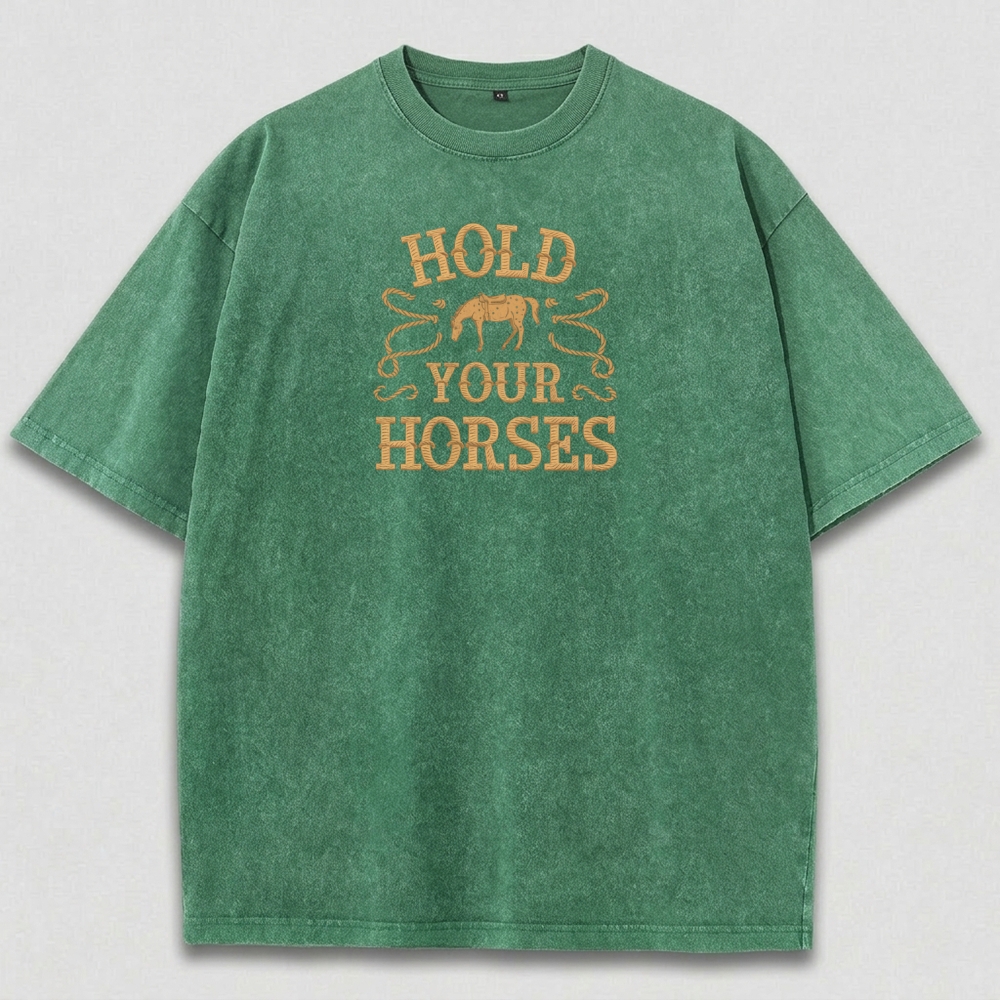 Hold Your Horses Vintage Organic Cotton Hiking Tee-HikeVista