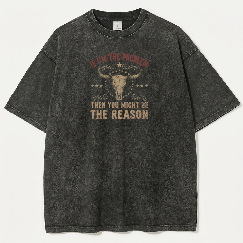Western Bull Skull Vintage Organic Cotton Hiking Tee-HikeVista