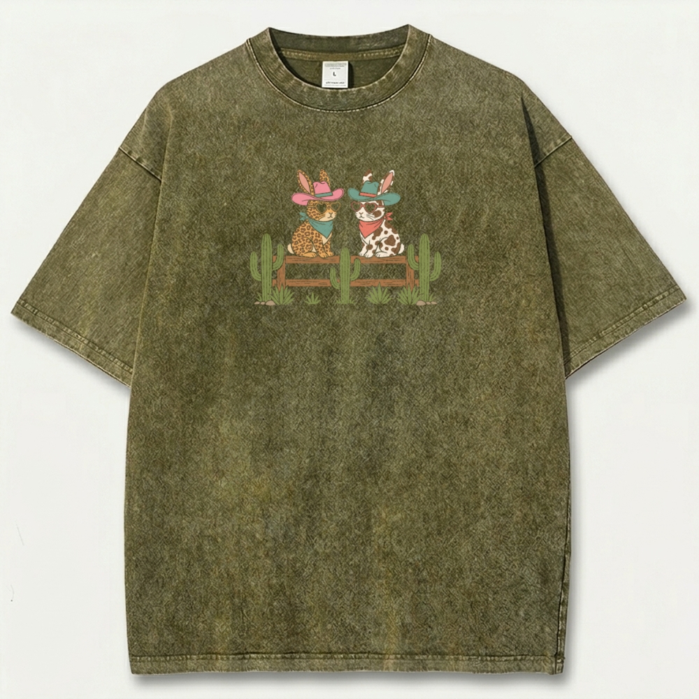 Western Cat Vintage Organic Cotton Hiking Tee-HikeVista