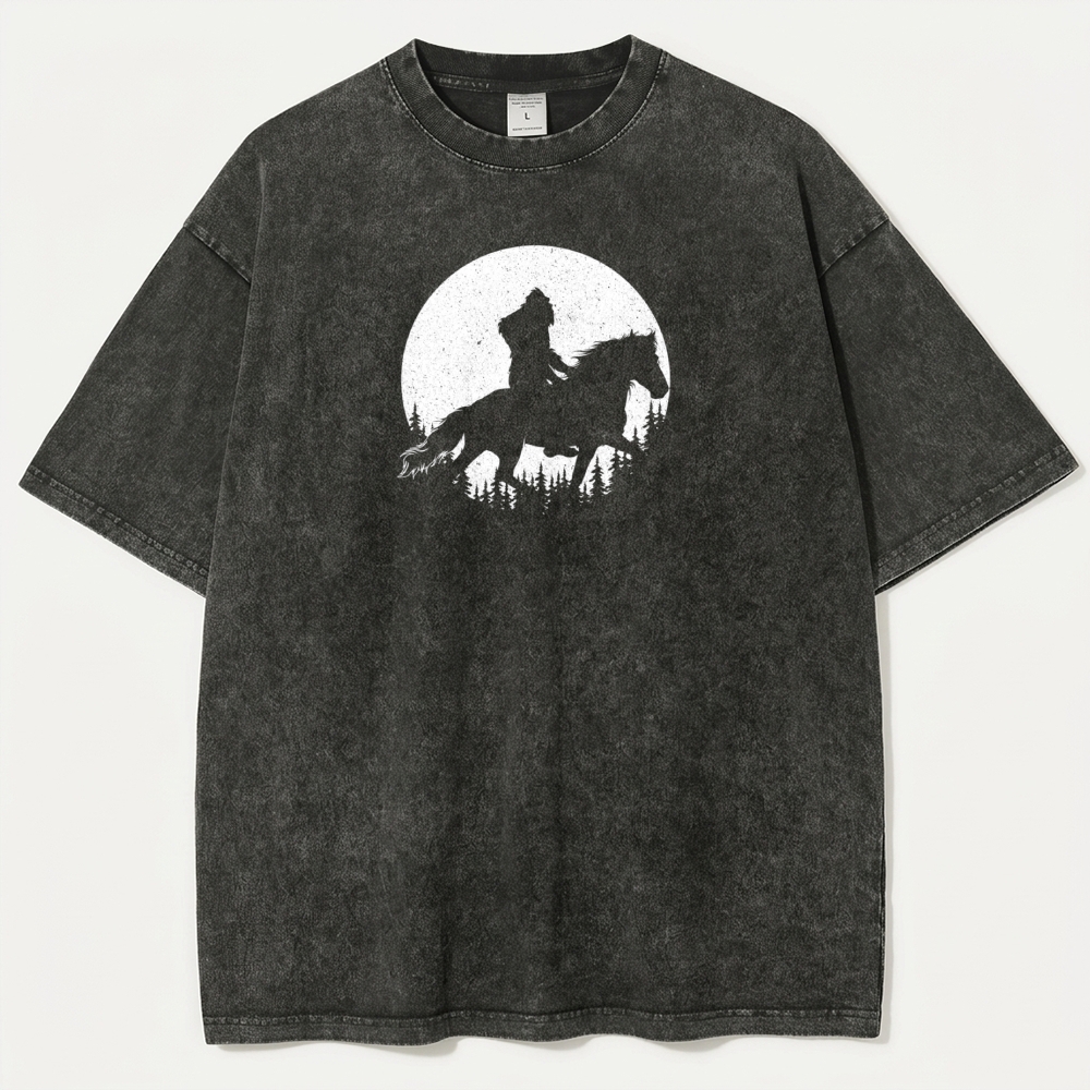 Western Ride Moon Vintage Organic Cotton Hiking Tee-HikeVista