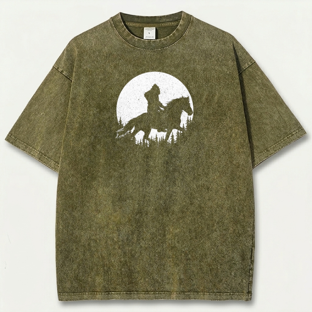 Western Ride Moon Vintage Organic Cotton Hiking Tee-HikeVista