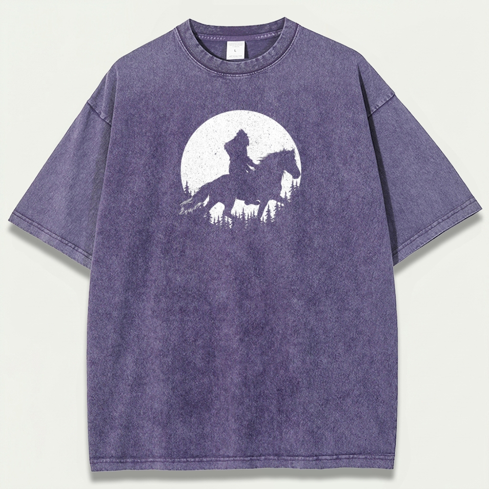 Western Ride Moon Vintage Organic Cotton Hiking Tee-HikeVista