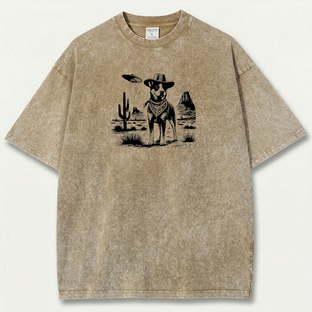 Western Dog Vintage Organic Cotton Hiking Tee-HikeVista