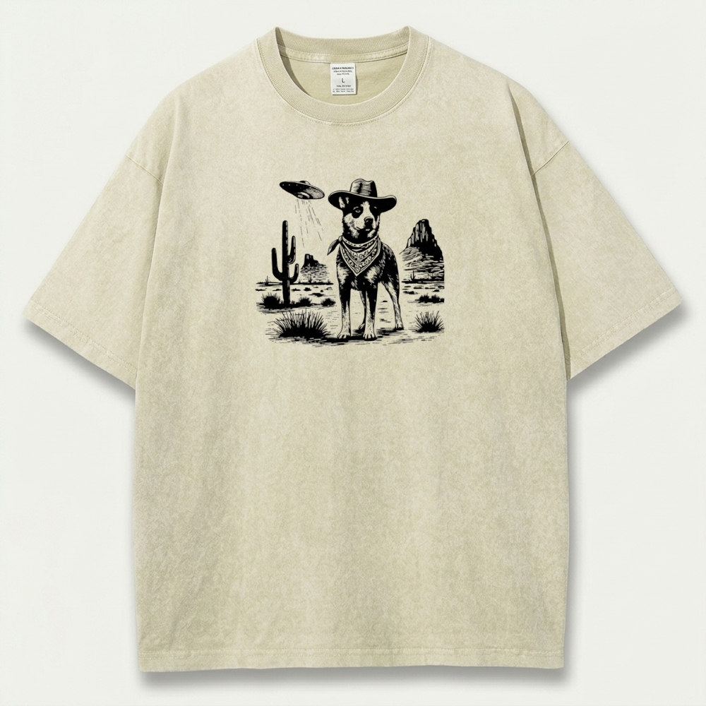 Western Dog Vintage Organic Cotton Hiking Tee-HikeVista