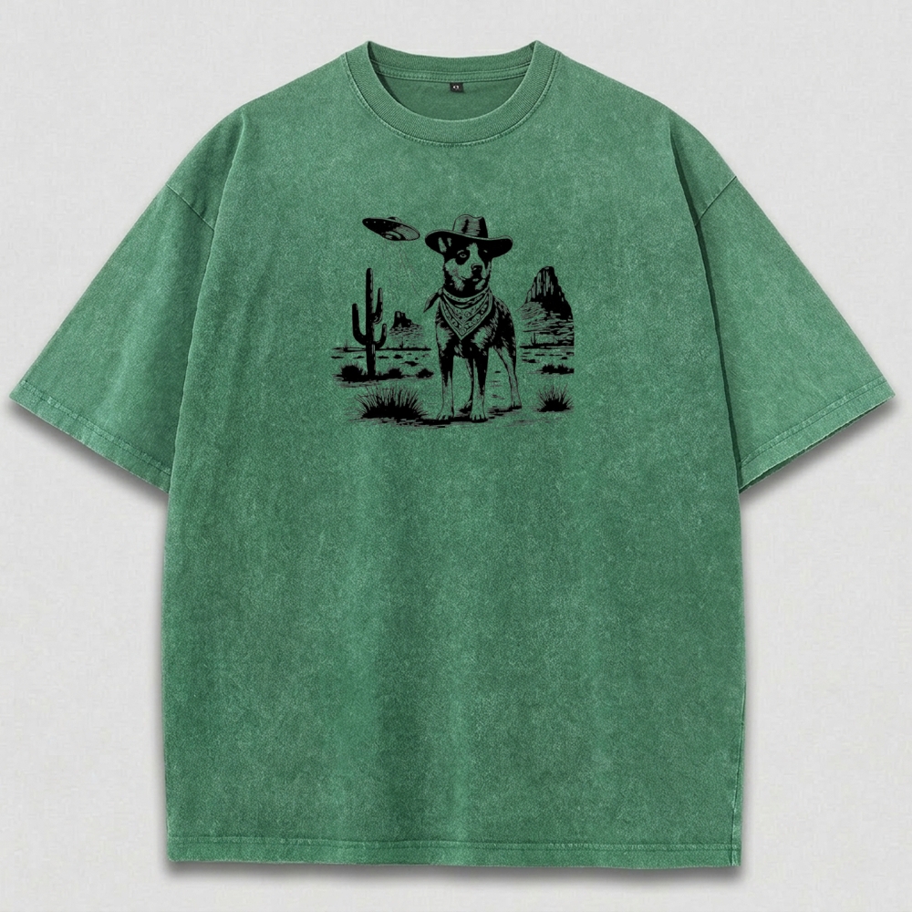 Western Dog Vintage Organic Cotton Hiking Tee-HikeVista