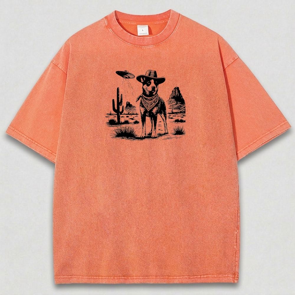 Western Dog Vintage Organic Cotton Hiking Tee-HikeVista