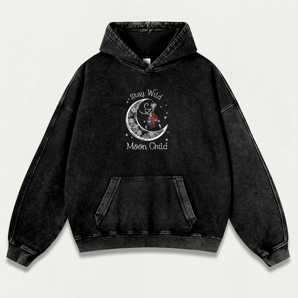 Stay Wild Moon Child Vintage Premium Heavyweight Trail Hoodie-HikeVista