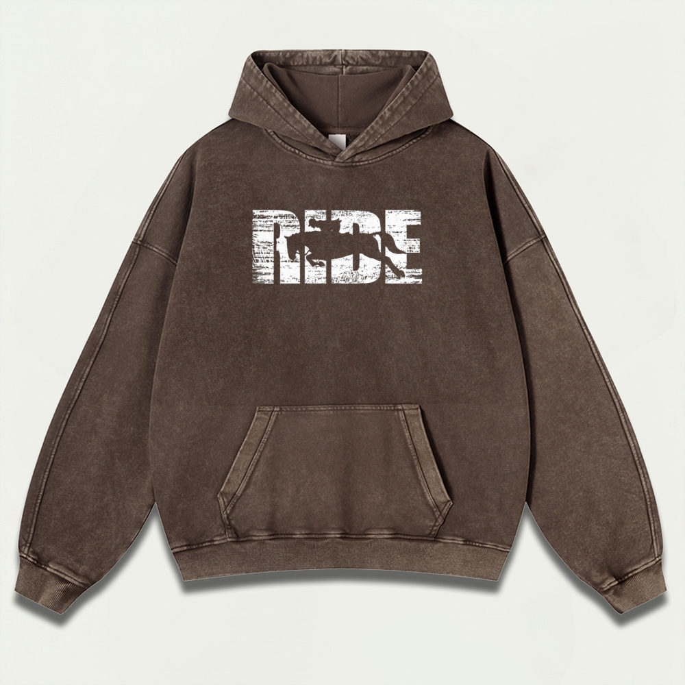 Western Ride Vintage Premium Heavyweight Hiking Hoodie-HikeVista