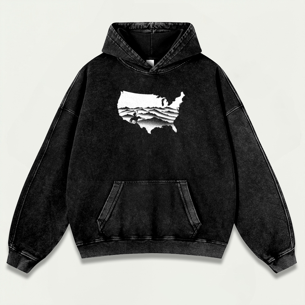 Native American Vintage Premium Heavyweight Trail Hoodie-HikeVista