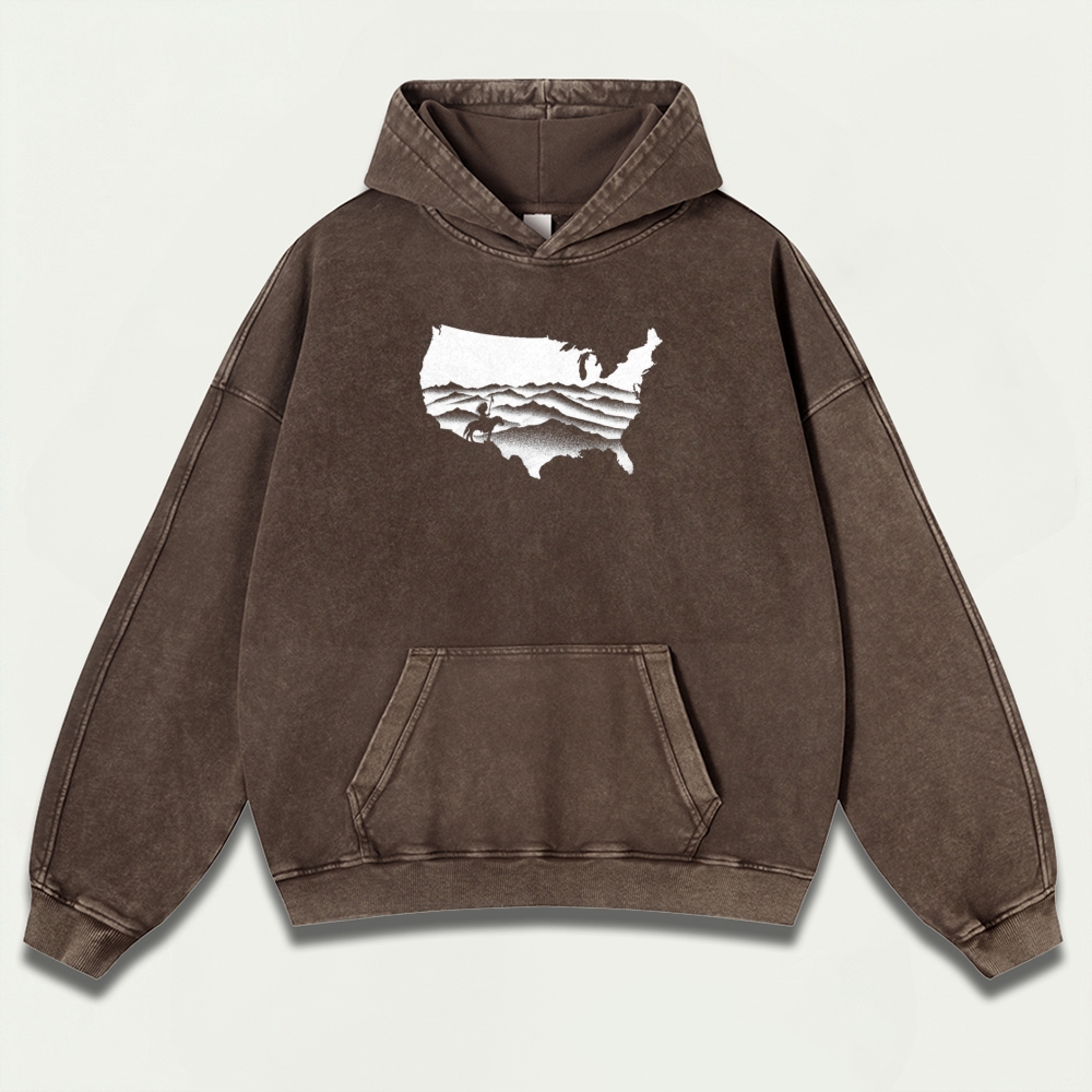 Native American Vintage Premium Heavyweight Trail Hoodie-HikeVista