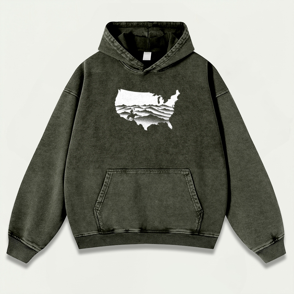 Native American Vintage Premium Heavyweight Trail Hoodie-HikeVista