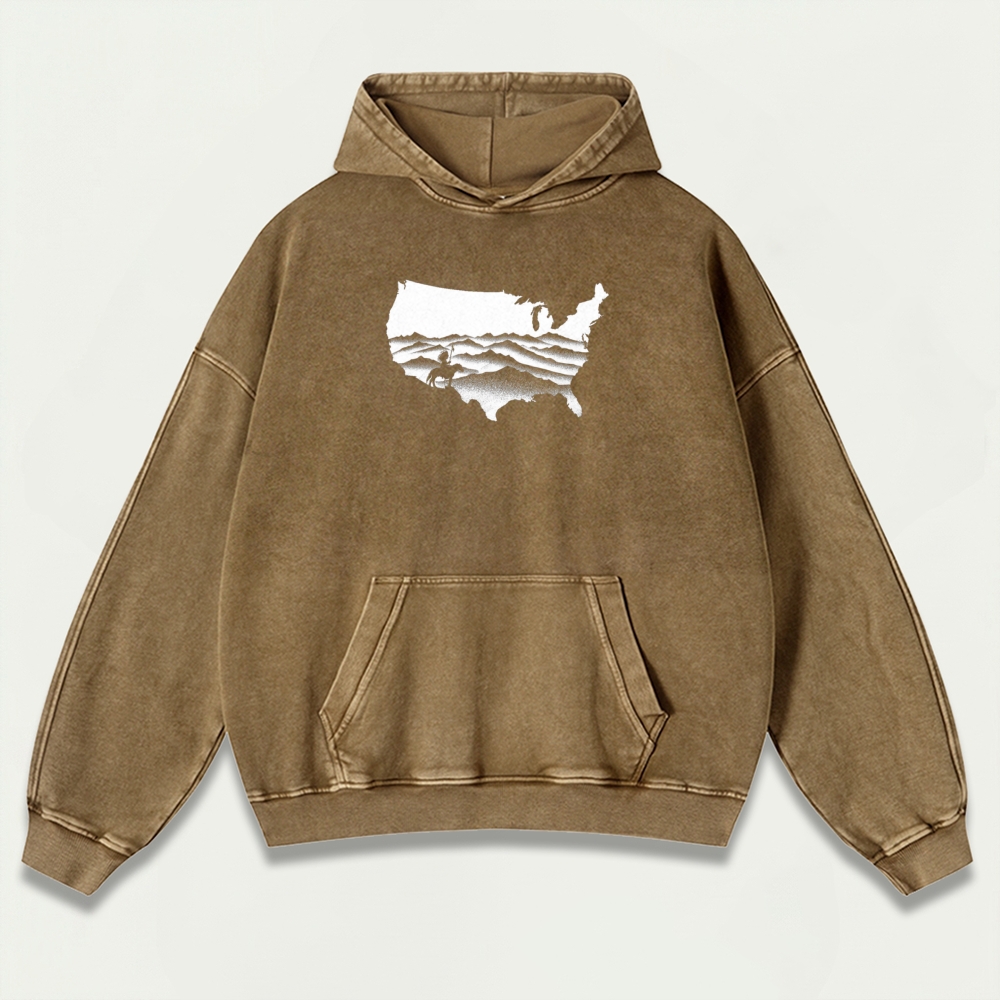 Native American Vintage Premium Heavyweight Trail Hoodie-HikeVista