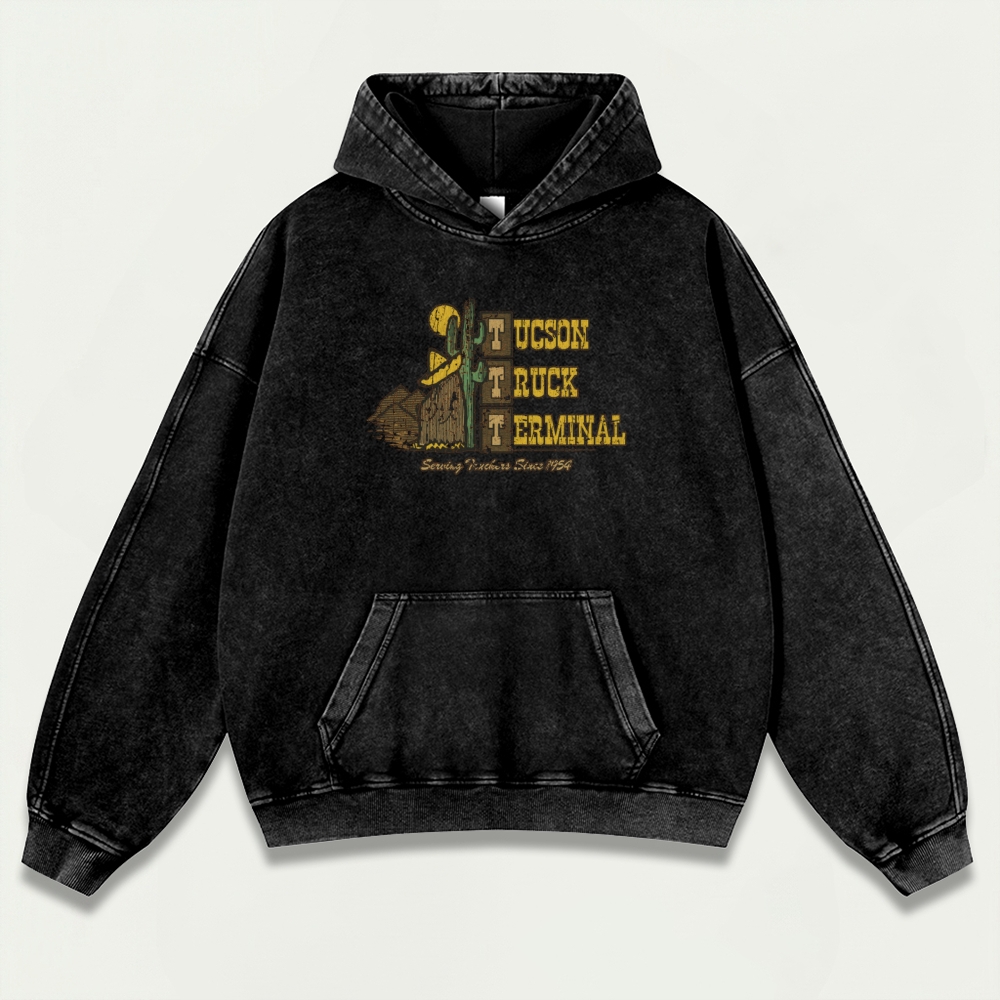 Tucson Truck Terminal Vintage Premium Heavyweight Trail Hoodie-HikeVista