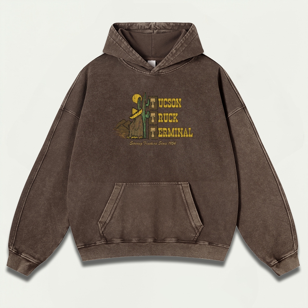 Tucson Truck Terminal Vintage Premium Heavyweight Trail Hoodie-HikeVista