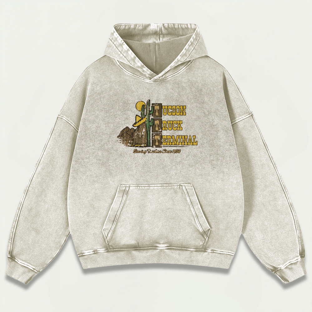 Tucson Truck Terminal Vintage Premium Heavyweight Trail Hoodie-HikeVista