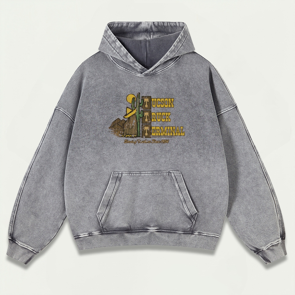 Tucson Truck Terminal Vintage Premium Heavyweight Trail Hoodie-HikeVista
