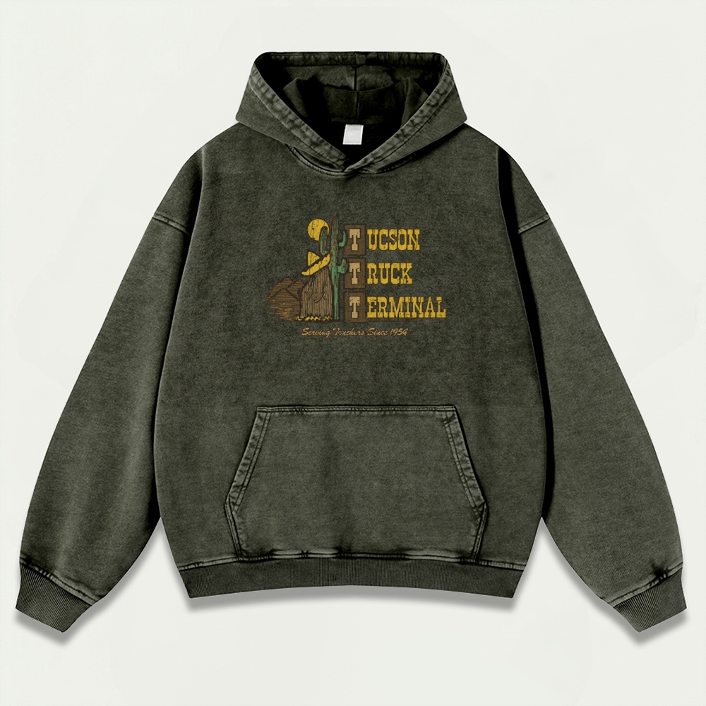 Tucson Truck Terminal Vintage Premium Heavyweight Trail Hoodie-HikeVista