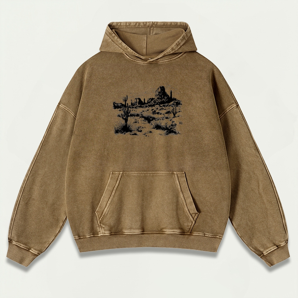 Western Vintage Premium Heavyweight Hiking Hoodie-HikeVista