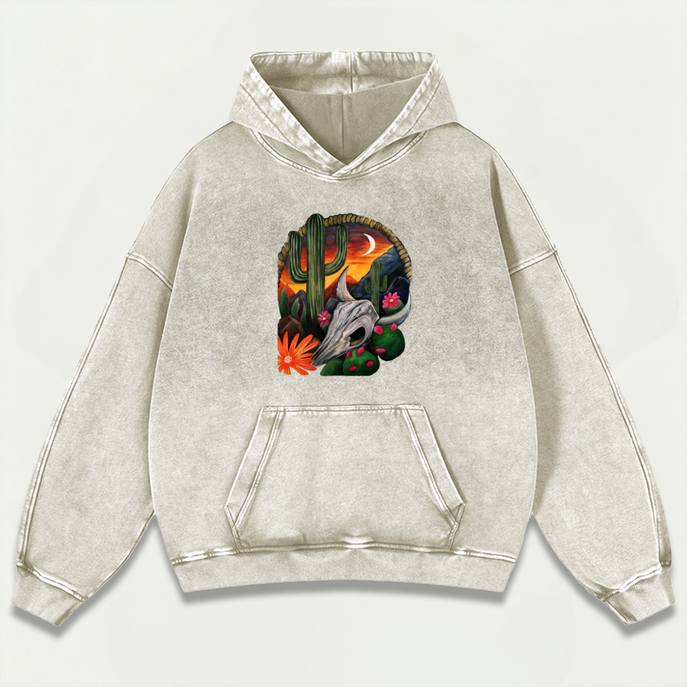 Western Vintage Premium Heavyweight Hiking Hoodie-HikeVista