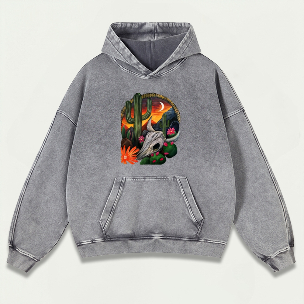 Western Vintage Premium Heavyweight Hiking Hoodie-HikeVista