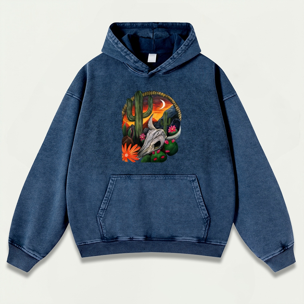 Western Vintage Premium Heavyweight Hiking Hoodie-HikeVista