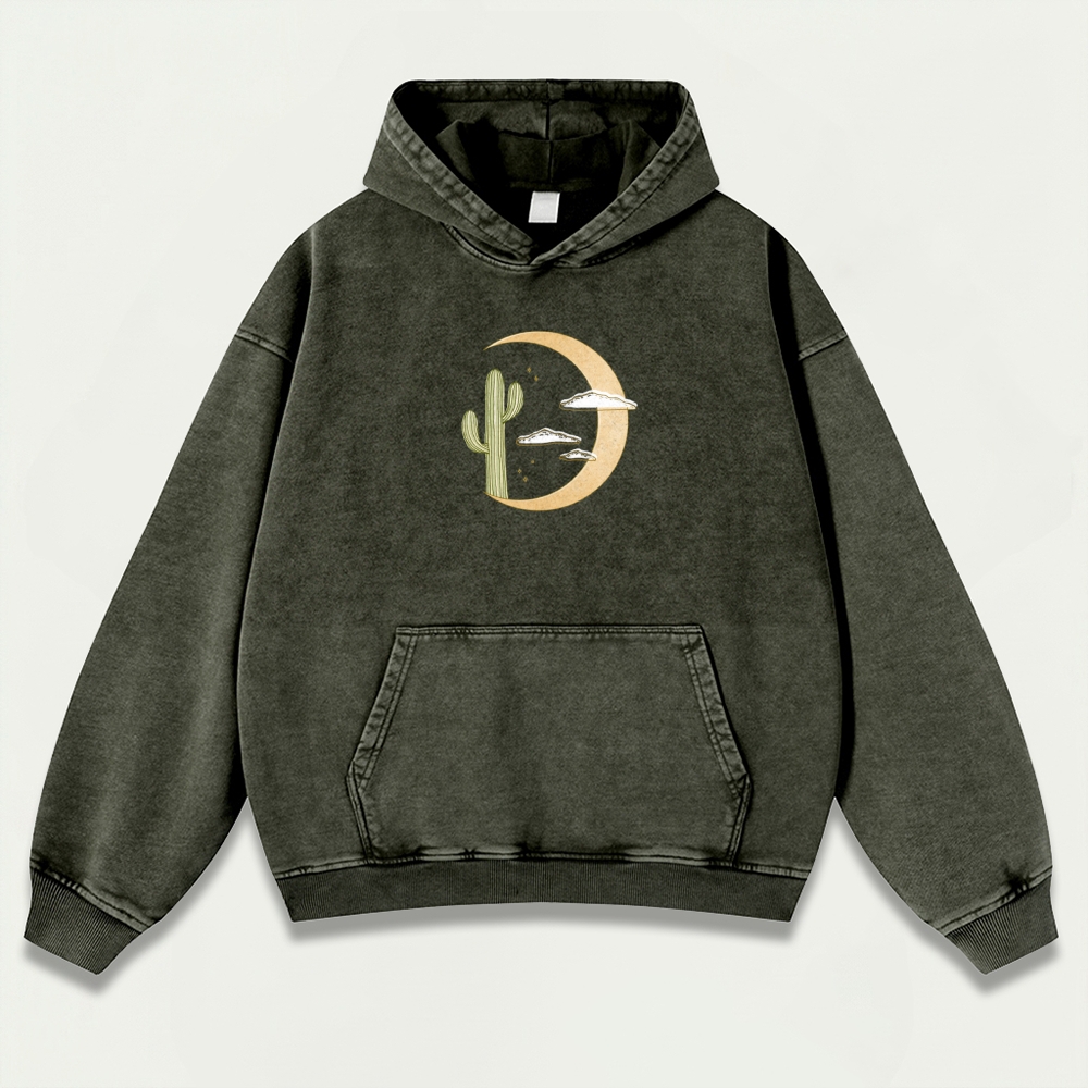 Cactus Moon Vintage Premium Heavyweight Hiking Hoodie-HikeVista
