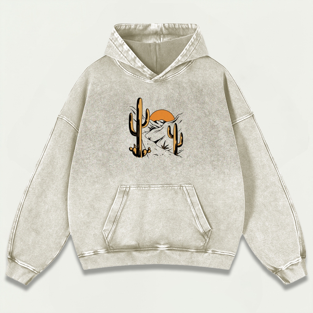 Western Vintage Premium Heavyweight Hiking Hoodie-HikeVista