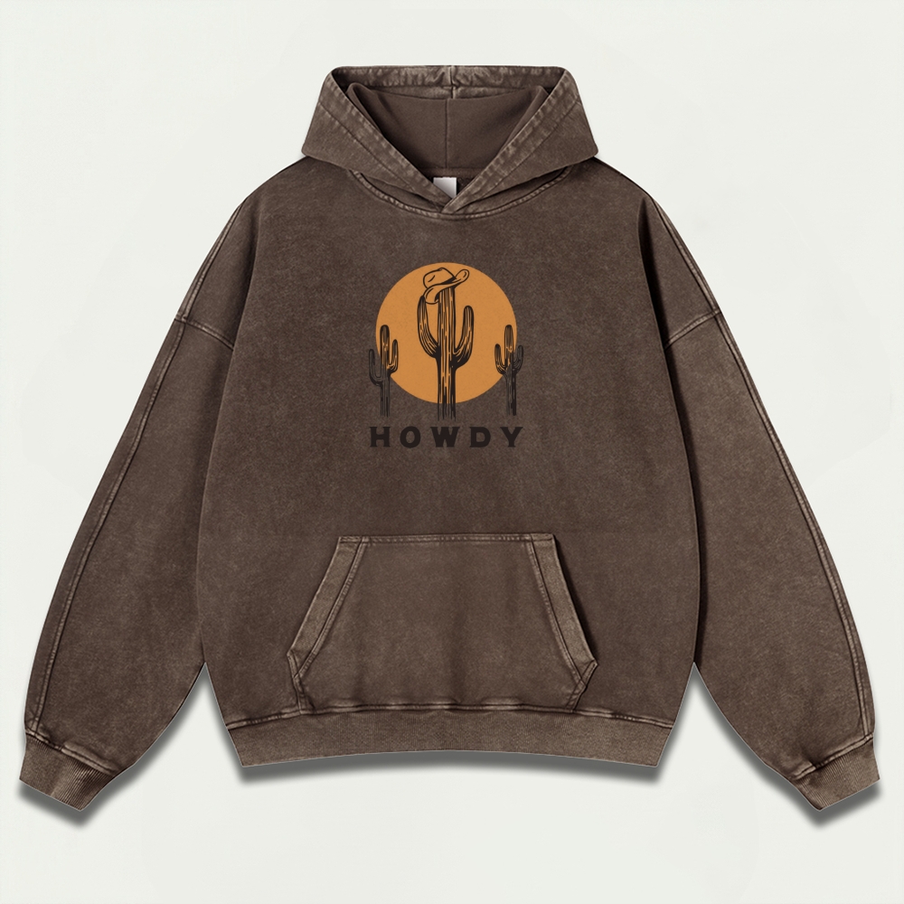 Howdy Vintage Premium Heavyweight Hiking Hoodie-HikeVista