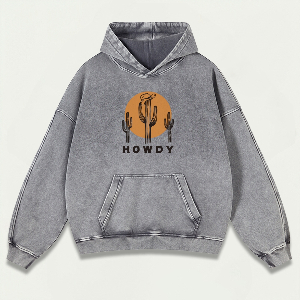 Howdy Vintage Premium Heavyweight Hiking Hoodie-HikeVista