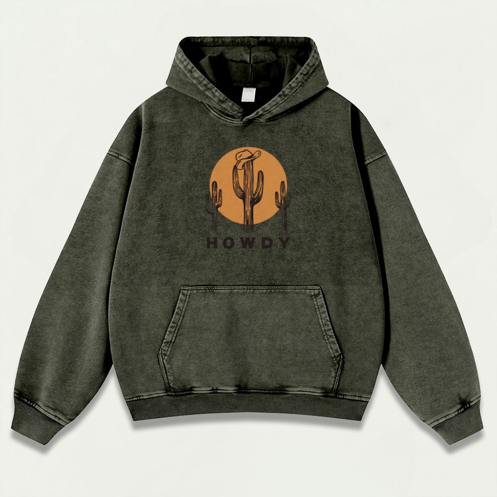 Howdy Vintage Premium Heavyweight Hiking Hoodie-HikeVista