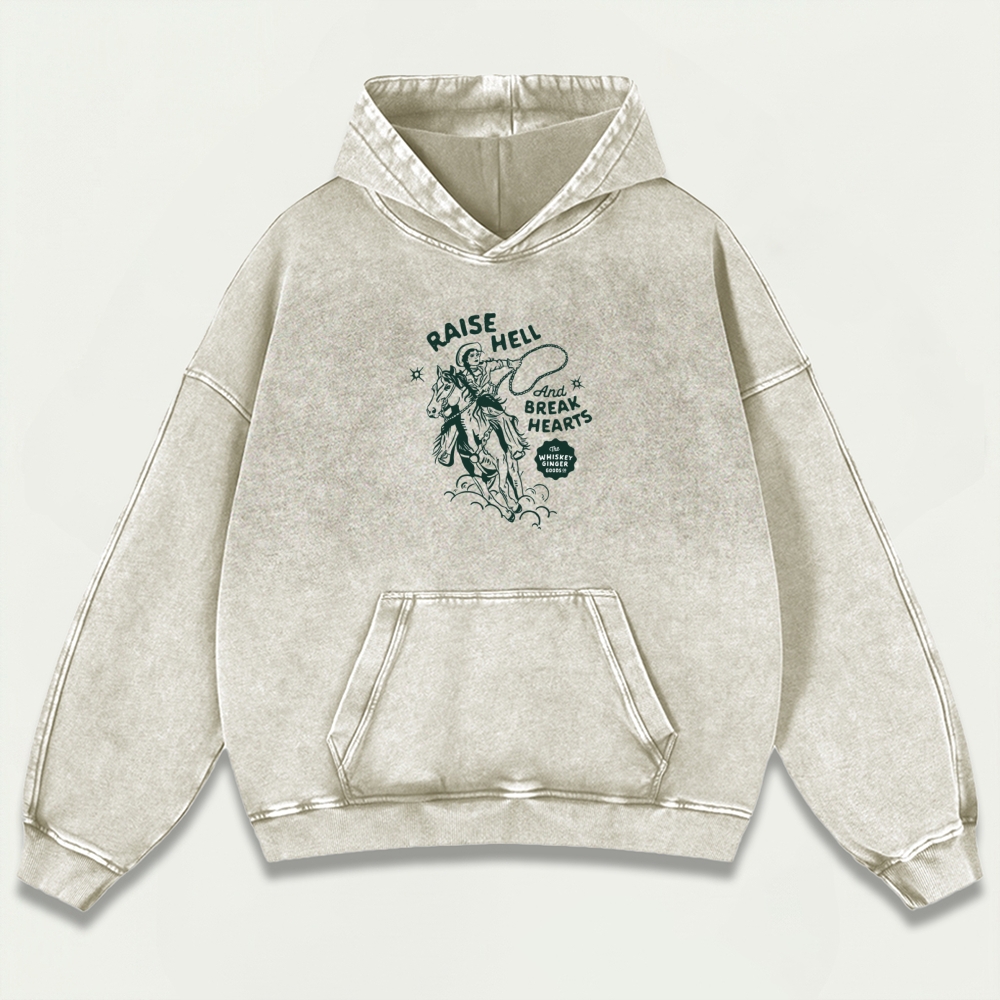 Western Girl Vintage Premium Heavyweight Hiking Hoodie-HikeVista