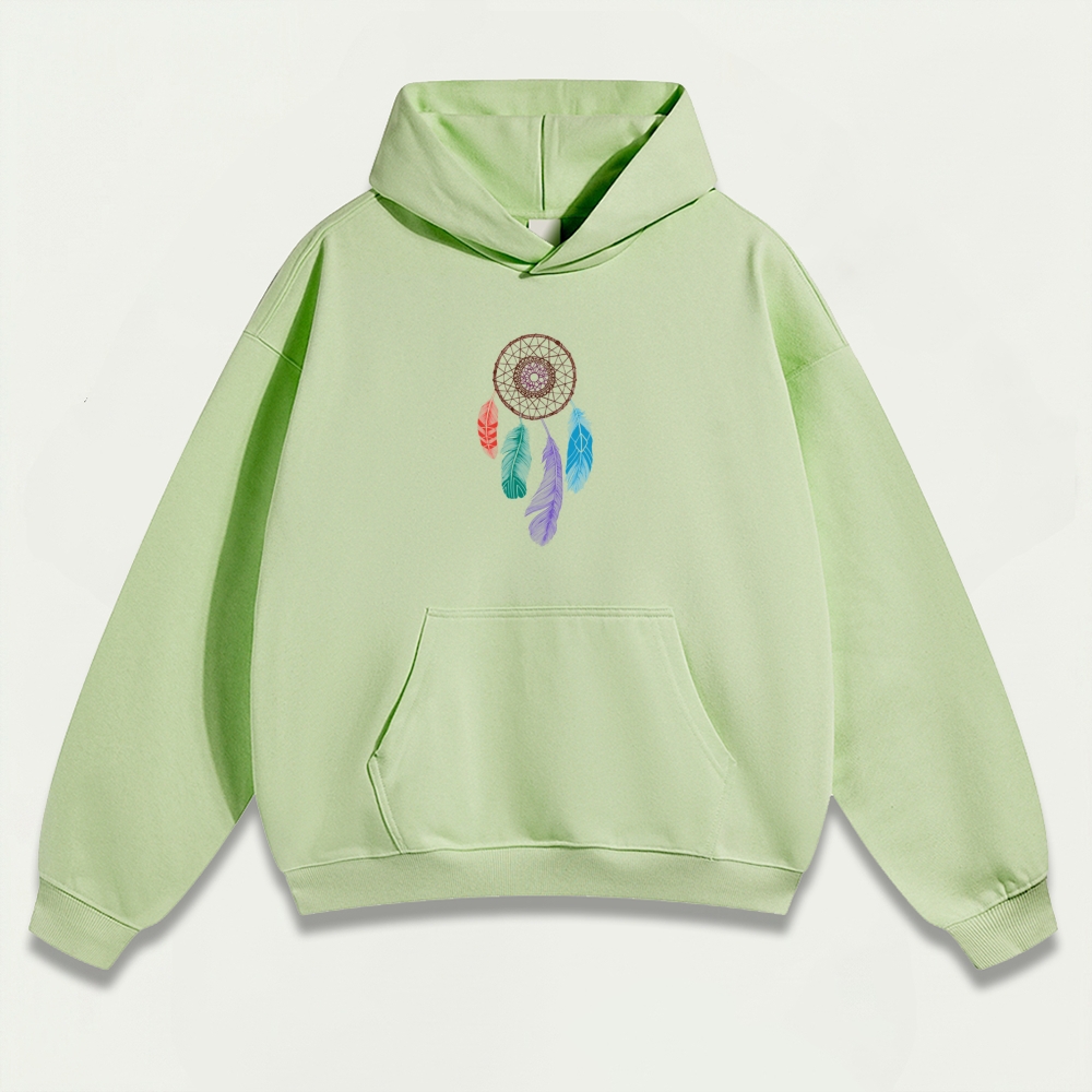 Dreamcatcher Feathers Heavyweight Hiking Hoodie-HikeVista