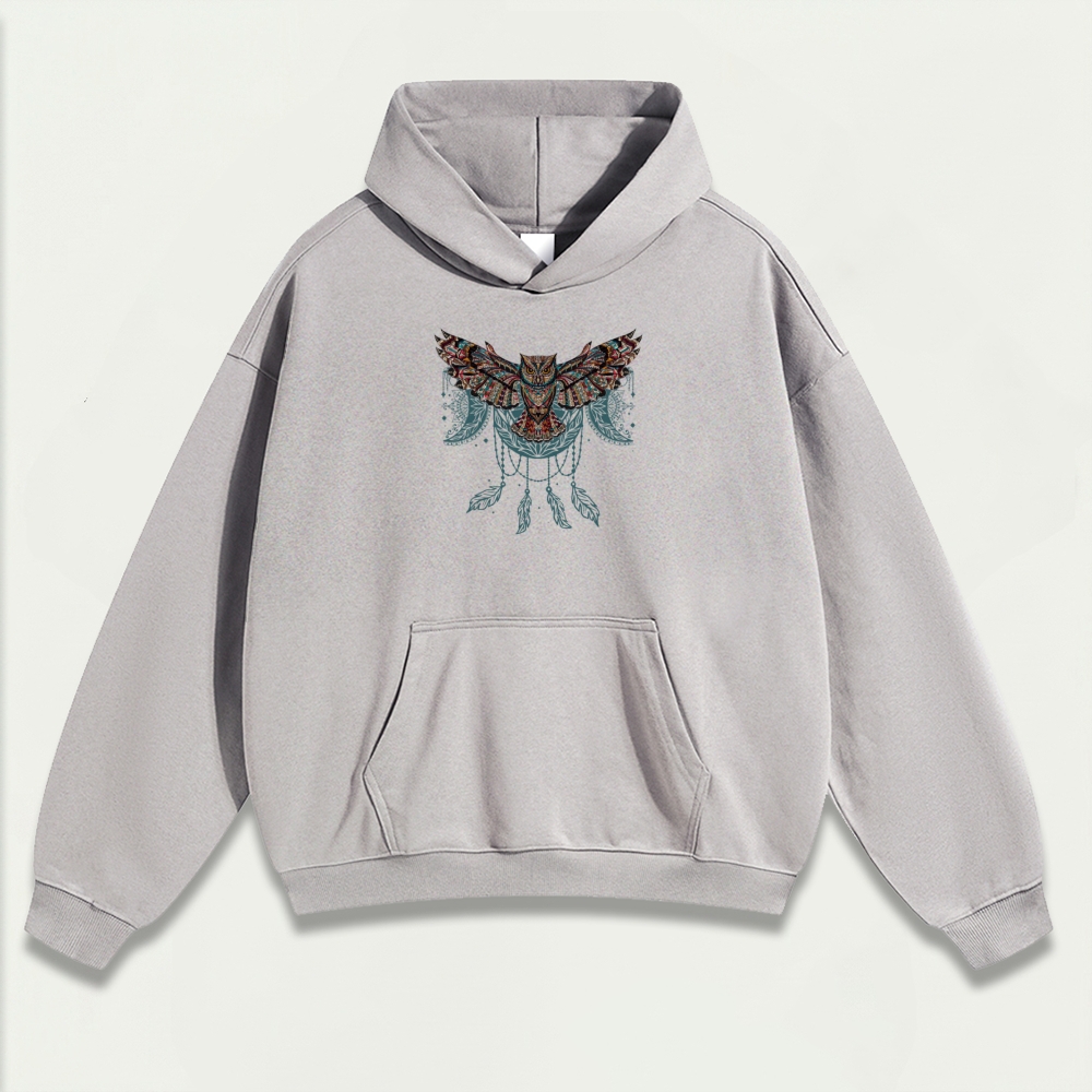 Western Owl Heavyweight Hiking Hoodie-HikeVista
