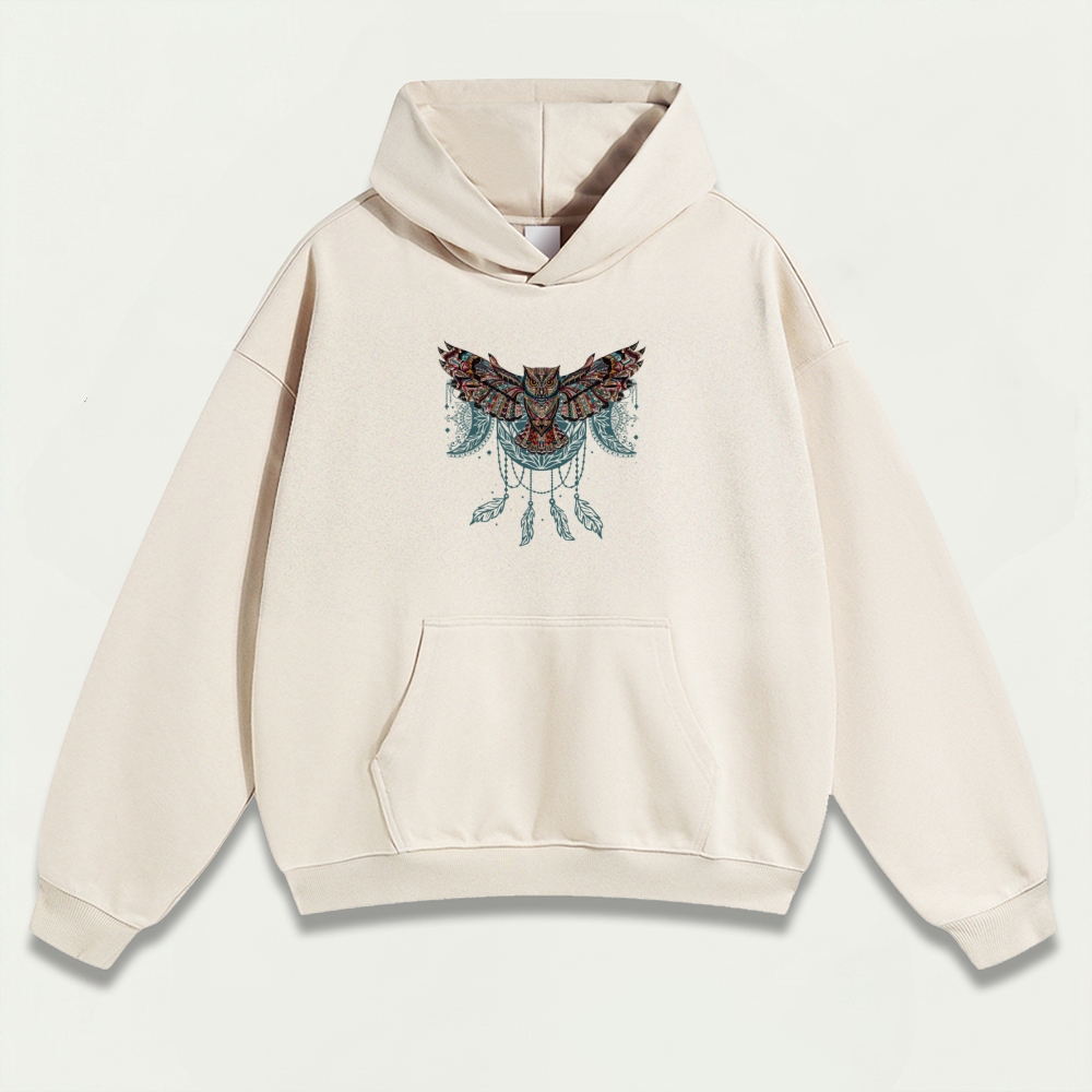 Western Owl Heavyweight Hiking Hoodie-HikeVista