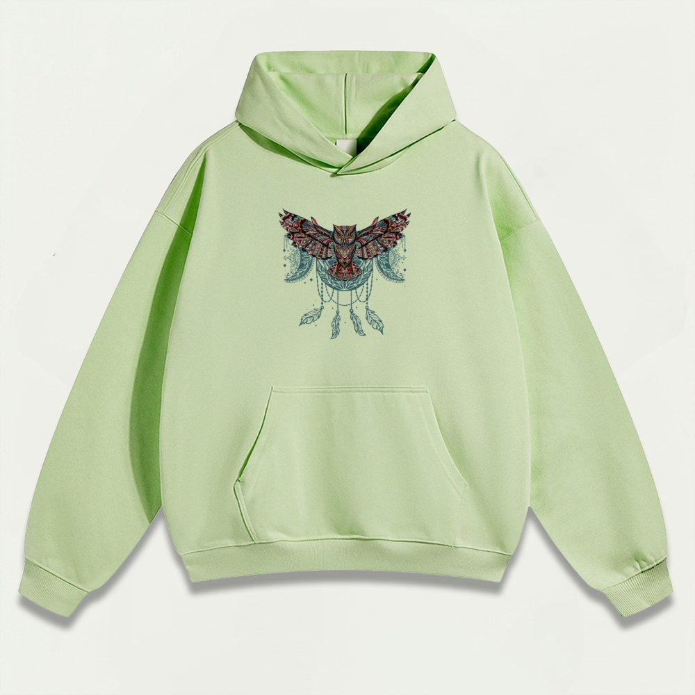 Western Owl Heavyweight Hiking Hoodie-HikeVista