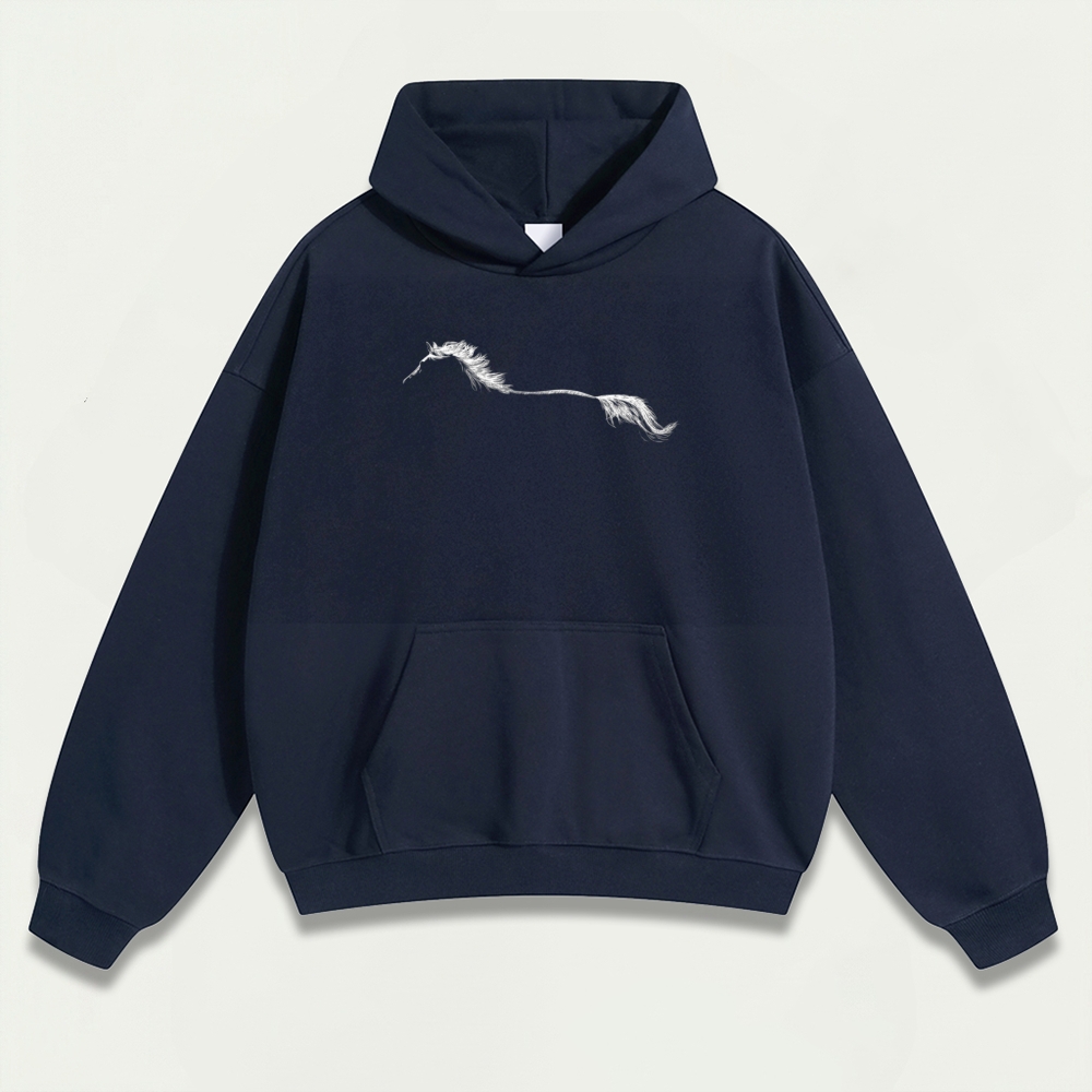 Western Horse Heavyweight Hiking Hoodie-HikeVista