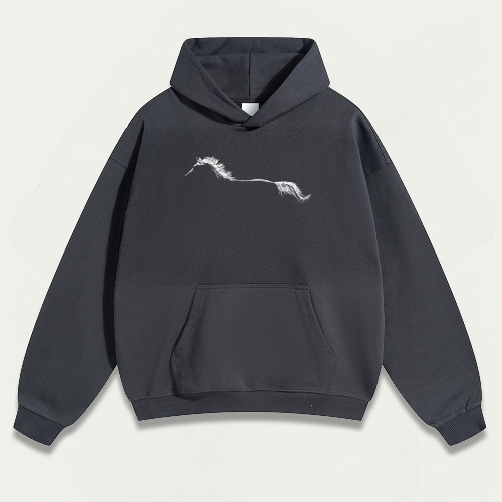 Western Horse Heavyweight Hiking Hoodie-HikeVista