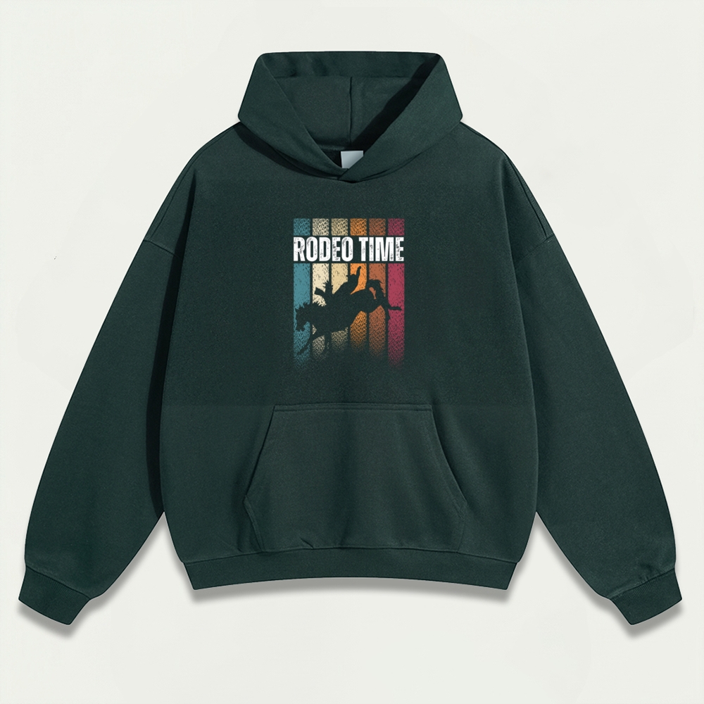 Western Rodeo Heavyweight Hiking Hoodie-HikeVista