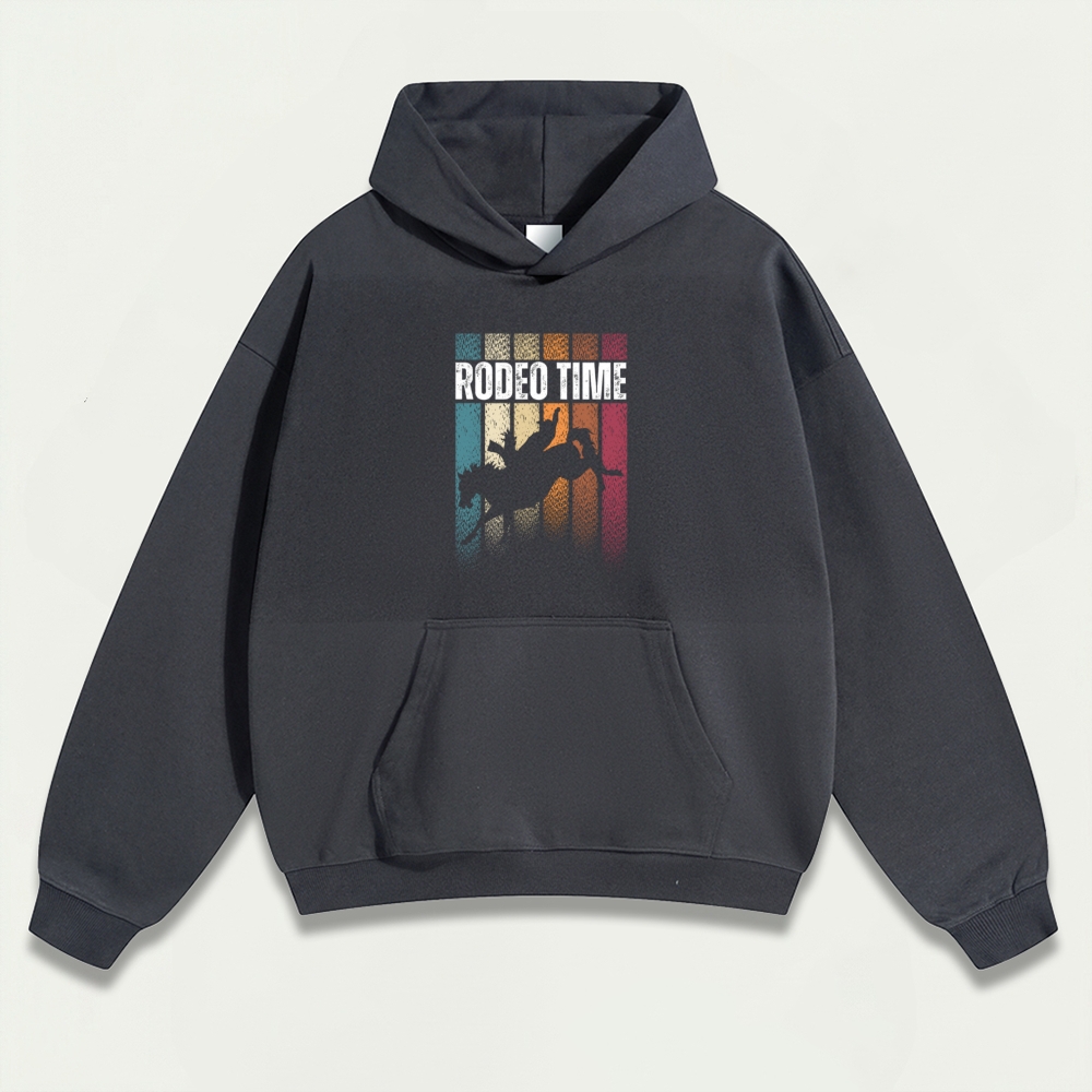 Western Rodeo Heavyweight Hiking Hoodie-HikeVista